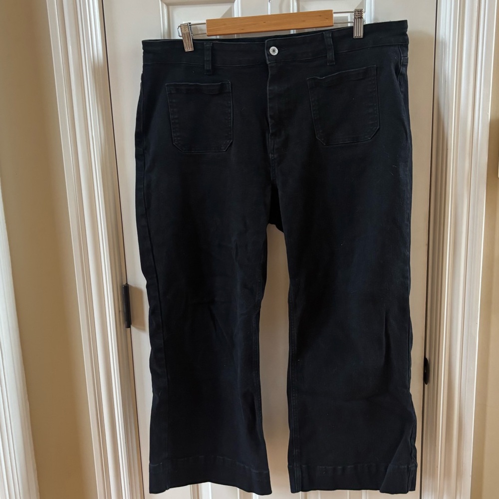 Women’s ankle length black jeans, size 2X